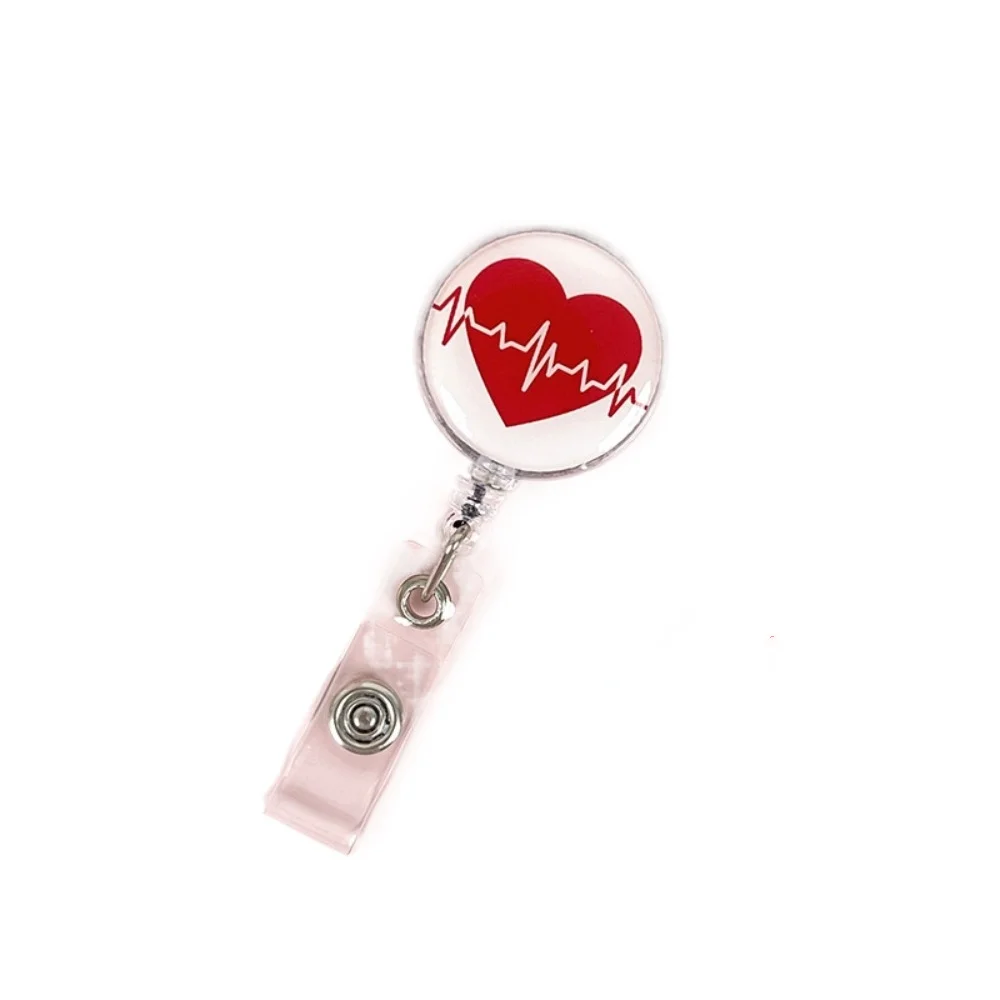 Easy To Pull Buckle Nurse Retractable Badge Reel ID Card Accessories Simplicity Nurse ID Card Clips Cute Fashion