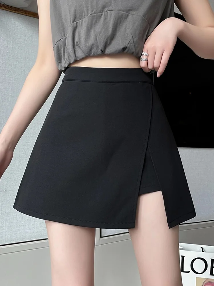 High Waist Suit Style Mini Skirt for Women Anti-Light Slit Design Spring Hot Sale Of The Season New Arrival A-Line Skirt Fres...