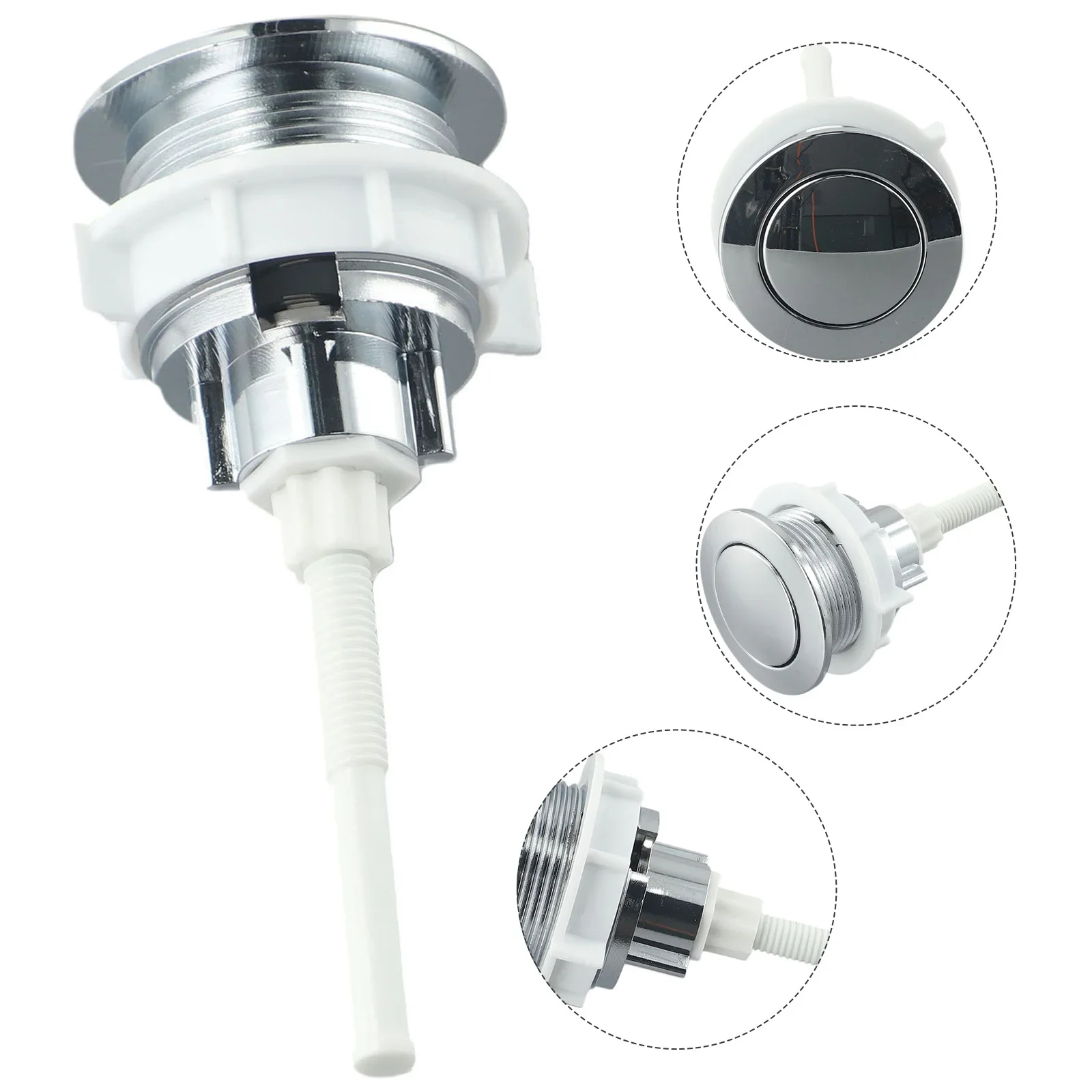 Brand New Toilet Tank Button Push Button Rust-proof Single Button 1 Piece 14.5*4.6*4.6 Cm Public Places And More.