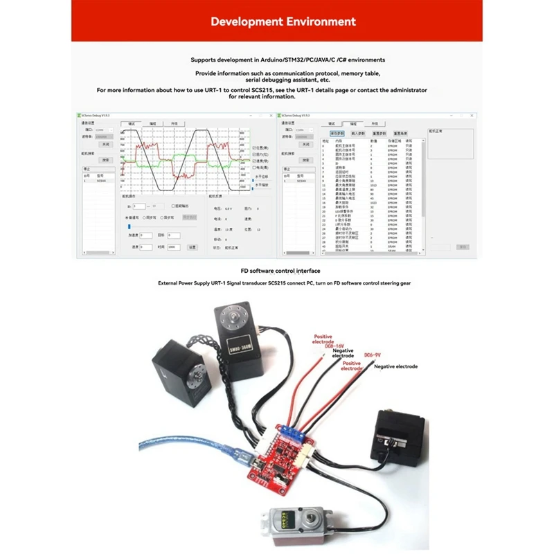 15KG Servo Motor High Torque Digital Servo 2-Axis Bus Serial Servo Motor For Remote Control Car Steering Robot