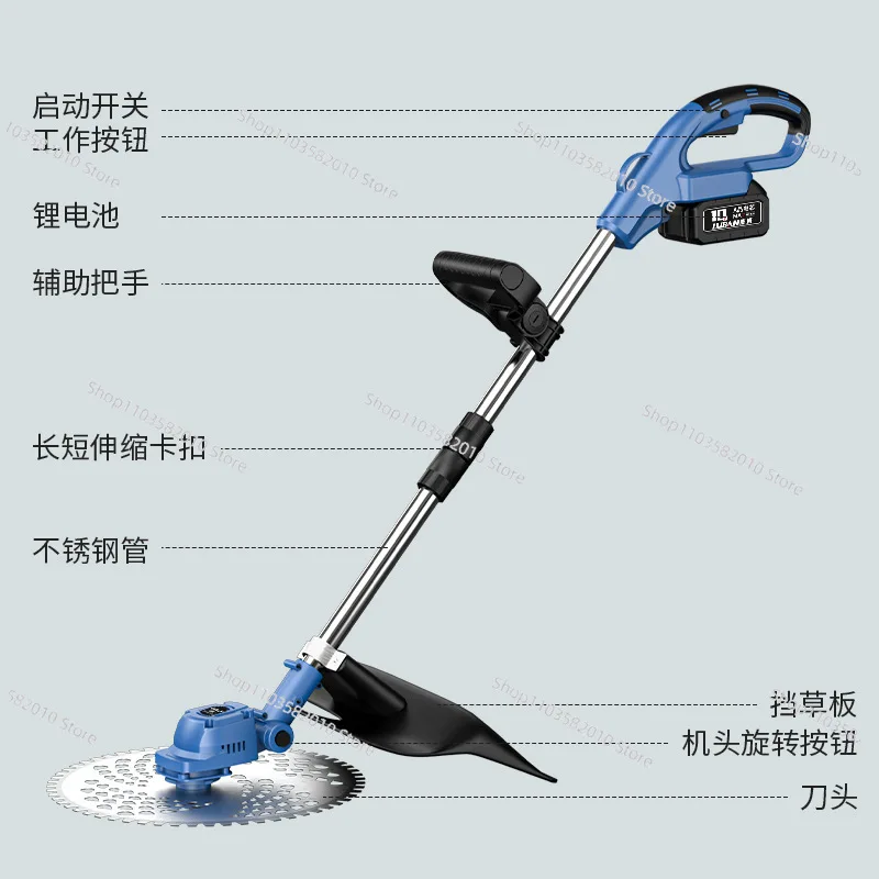 Brushless Electric Lawn Mower, Multifunctional Weeding Machine, Small Household Handheld Lithium-ion Lawn Mower