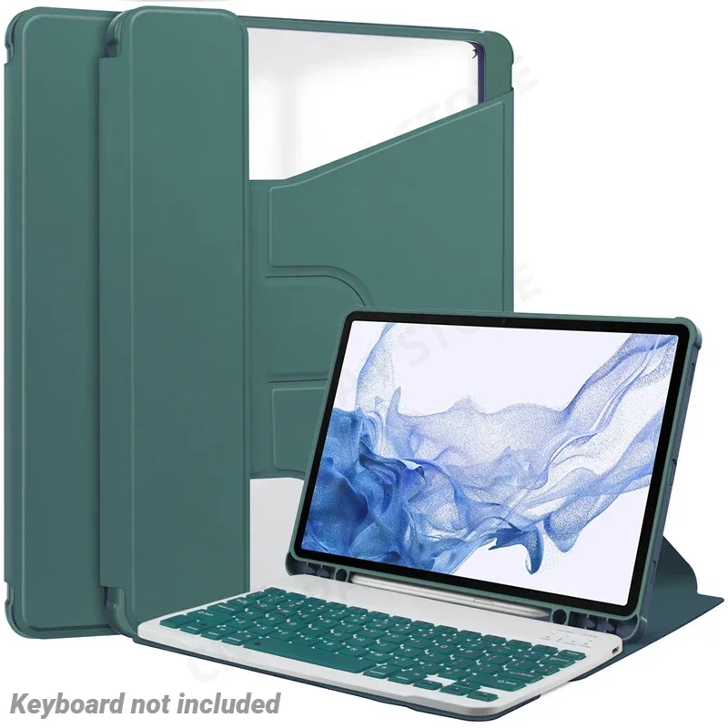 

(NOT Include Bluetooth Keyboard) For Funda Samsung Galaxy Tab S10 Plus 12.4" Smart Case SM-X820 SM-X826B Pencli Holder Cover