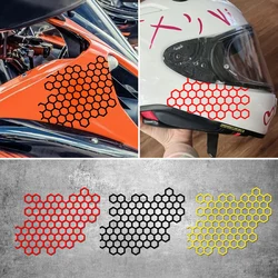1pc Honeycomb Open Style Motorcycle Stickers Electric Motorbike Cool Modified Tail Lights Stickers Grid Shaped Car Stickers