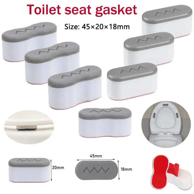 

4-12PCS Toilet Seat Protector Pads, Universal Non Slip Adhesive Cushion for Elderly Pregnancy Safety, Bidet Bathroom Anti-Fall