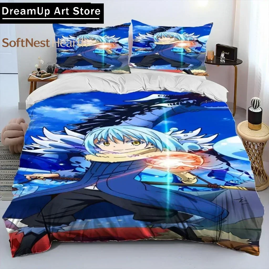 2026 I Got Reincarnated As A Slime Anime Comforter Bedding Set,Duvet Cover Bed Set Quilt Cover Pillowcase,king Queen Size Beddin