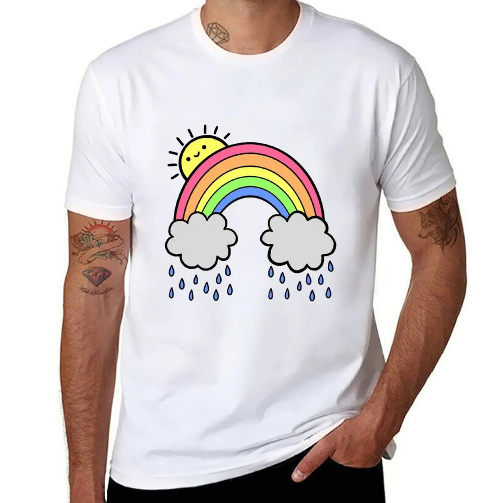

Rainbow Above the Clouds T-Shirt t shirt man plain man t shirt luxury T-Shirt
