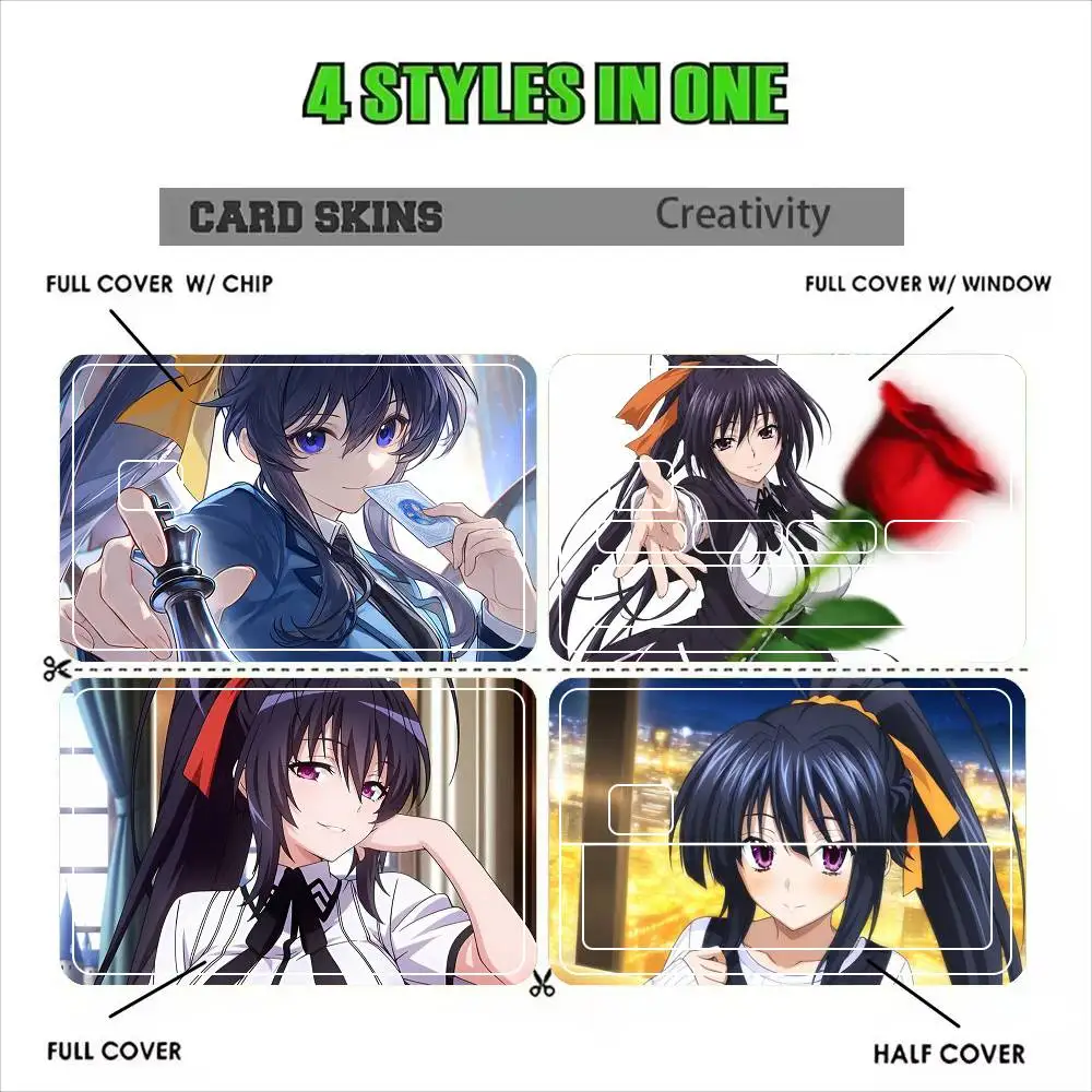 Akeno himejima Hight School DxD Anime  Sticker Film Tape Skin for Credit Card Debit Card Waterproof Stickers