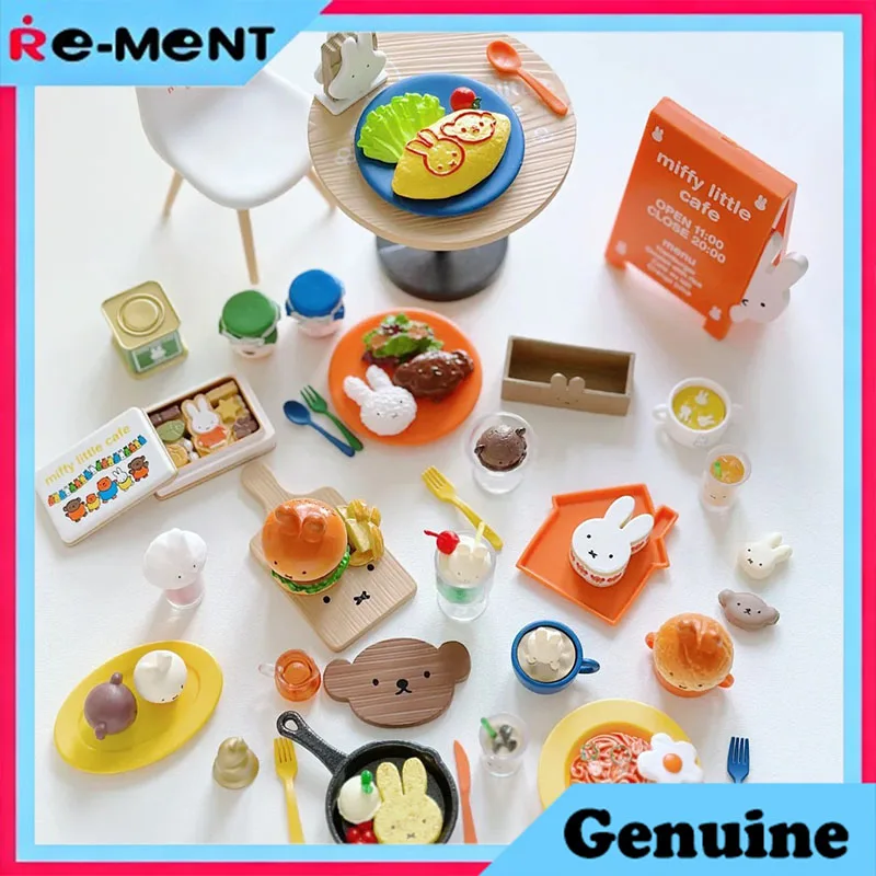 

Genuine Rement Miffy Little Cafe Mini Diorama Figure Blind Box Cute Restaurant Scene Display Model Collectible Toy Gift