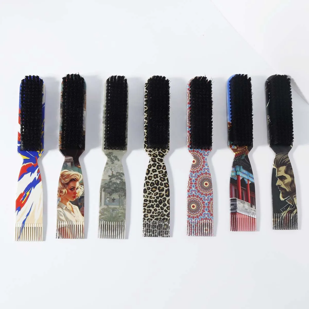 فرشاة إزالة غبار الرقبة لقص الشعر، أداة تصفيف الصالون لتنظيف اللحية، فرشاة حلاقة خاصة للشعر المستعار الحقيقي