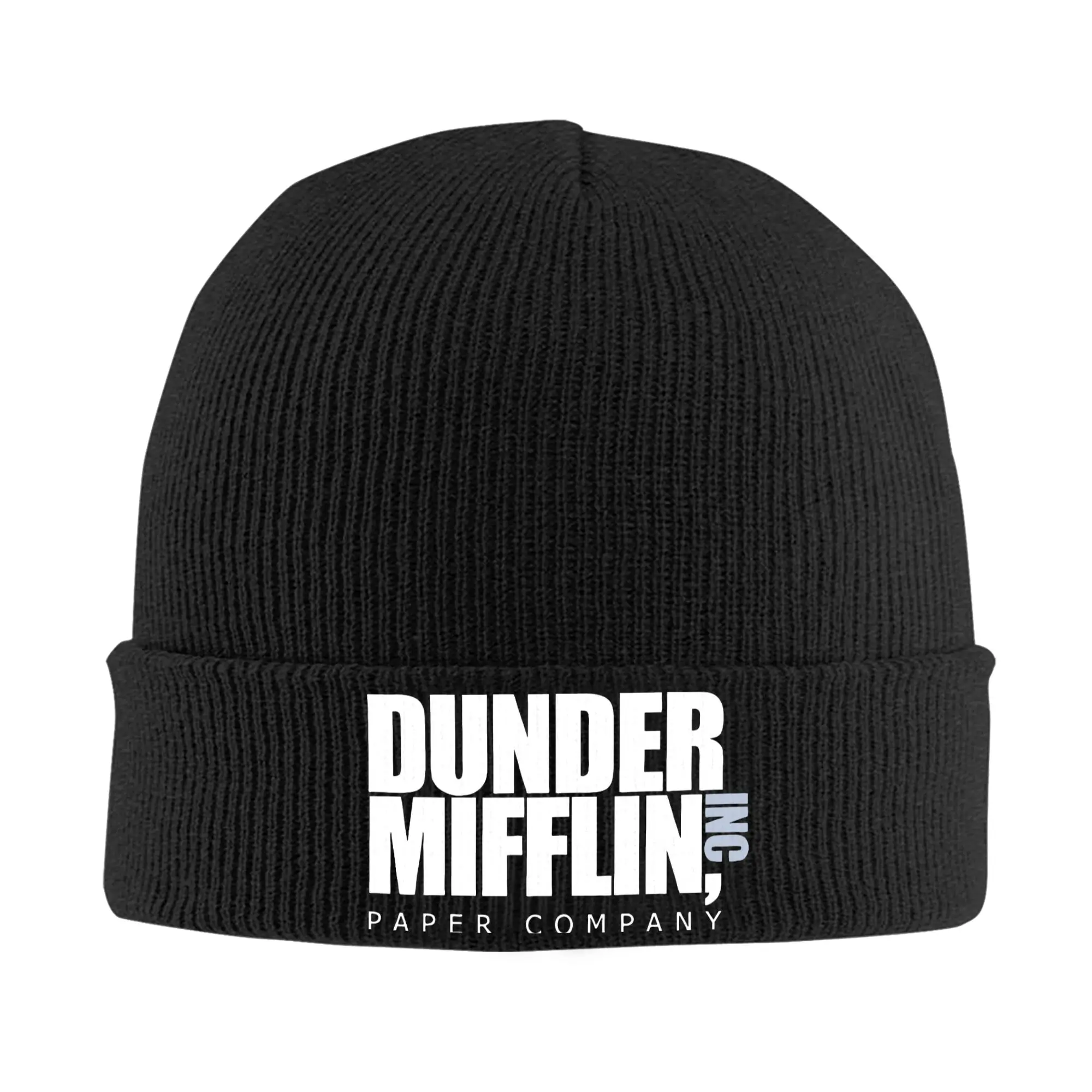 Dunder Mifflin Paper Company Hat Autumn Winter Beanies Fashion Harajuku Funny The Office Cap Men Women Acrylic Knitted Caps