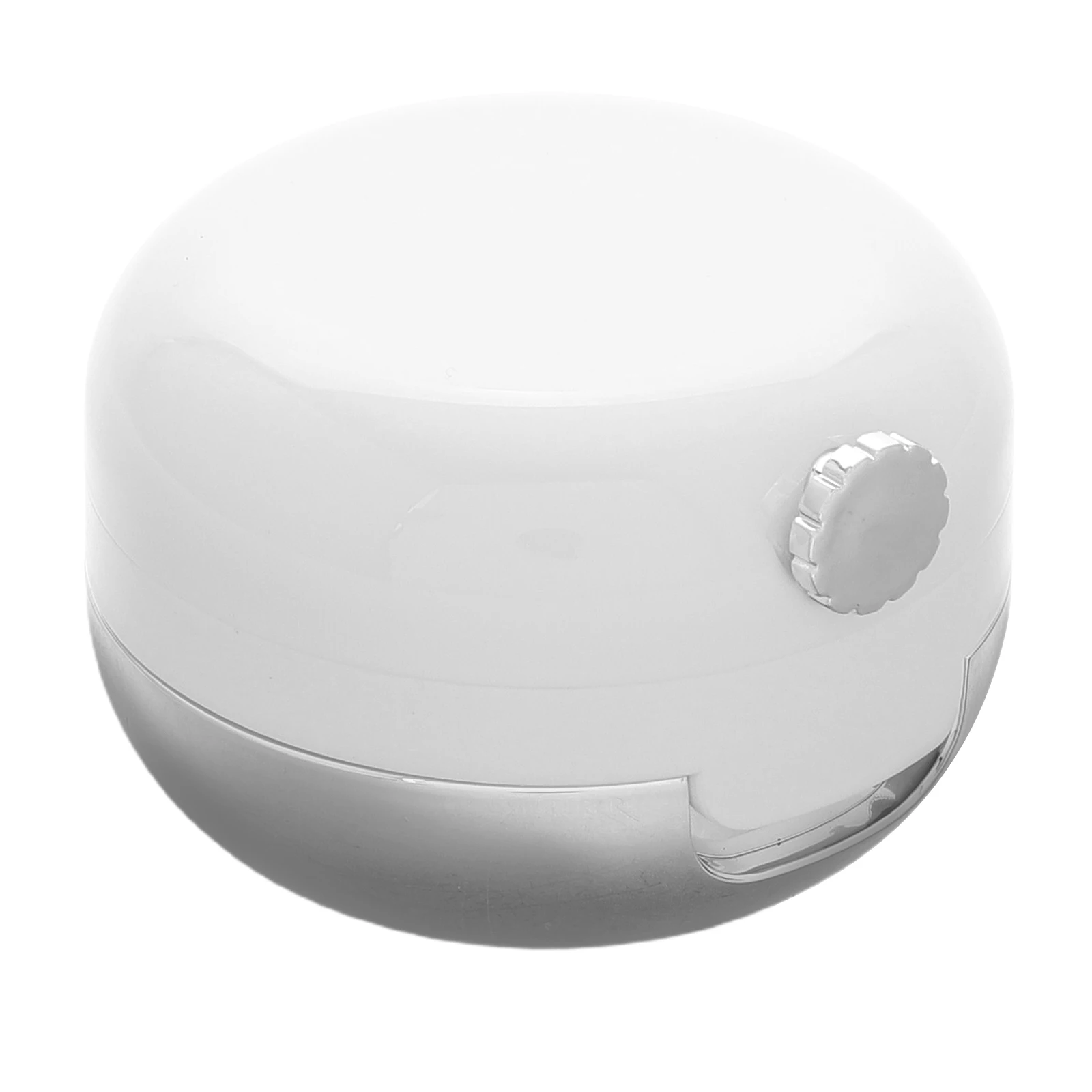 

Mask Box Portable Travel Container Flip Top Lid Divided Storage Compartment Built-In Silicone Brush Empty Reusable Jar For