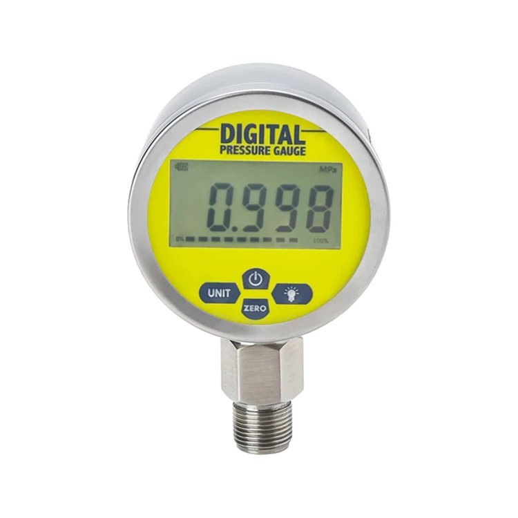 

10000PSI Digital Pressure Gauge 80mm Diameter High Accuracy 0.4% FS Hydraulic Manometer 1/4'' NPT Thread