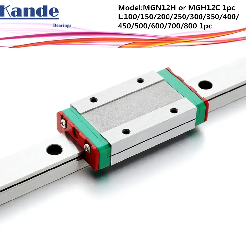 MGN12 CNC 12mm miniature linear rail guide  MGN12C 700 800 mm MGN12H linear block carriage or MGN12H narrow carriage