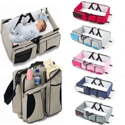 Multi-purpose Baby Diaper Tote Bag Bed Nappy Infant Carrycot Crib Cot Nursery Portable Change Table