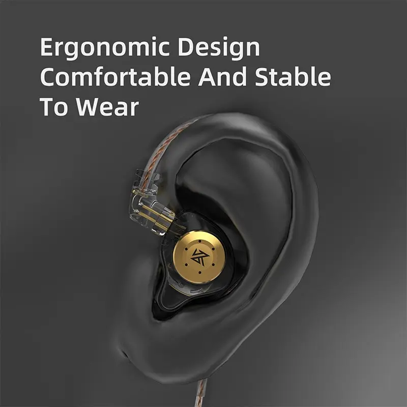 KZ EDX PRO Dynamic Earphones HIFI Bass Earbuds In Ear Monitor Sport Noise Cancelling Headset