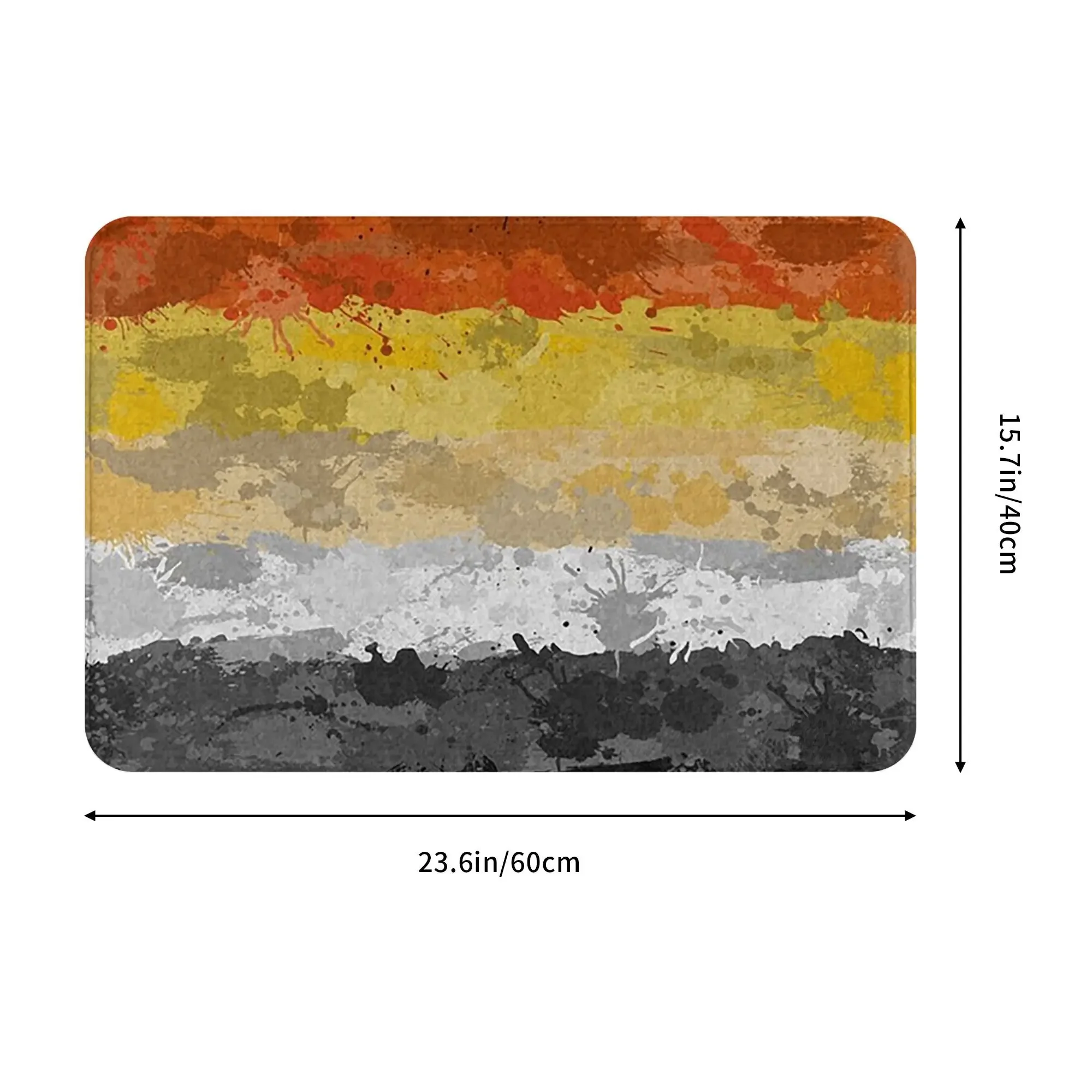 Bear Paint Splatter Flag Anti-slip Doormat Floor Mat Antiwear Carpet Rug for Kitchen Entrance Home Living room Footpad Mats