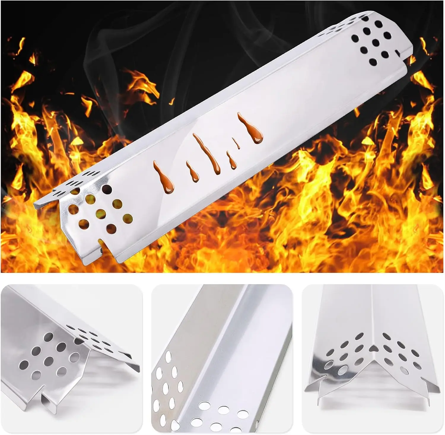 Repuestos de Parrilla de Acero Inoxidable de 5 Quemadores Nexgrill Compatibles con 720-0888 720-0888N 720-0830H 720-0896 Members Mark 720