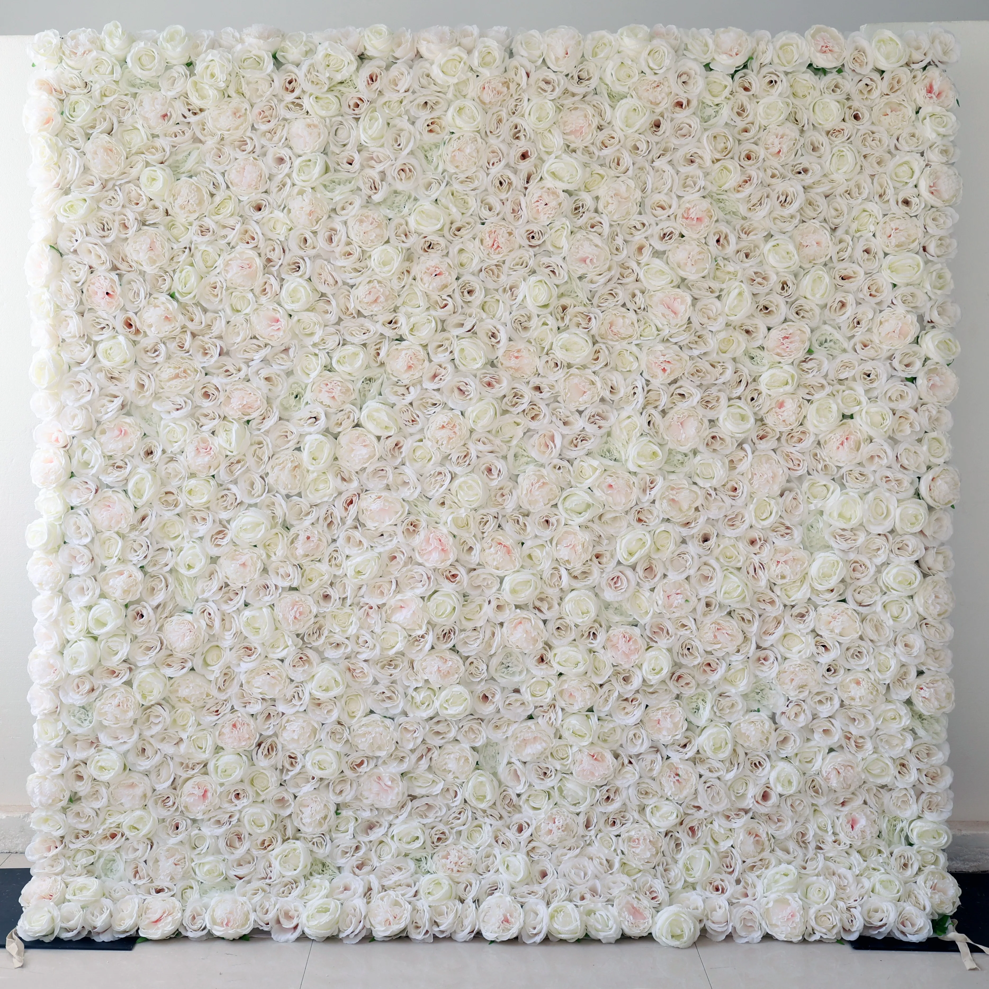 YuLiFlower Custom Fabric Flower Wall Wedding Faux Silk Rose Flower Wall Panel Background Furniture Decoration Wedding Backdrop