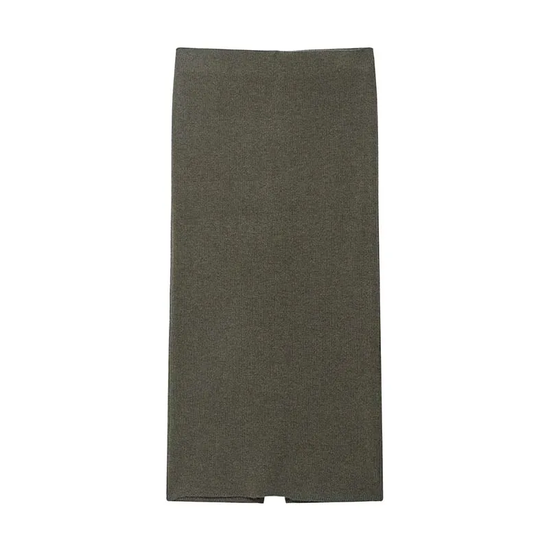 ชุดเซ็ตกระโปรงมิดิผ้าริบสำหรับผู้หญิง 2 ชิ้น คอลเลคชั่นใหม่ปี 2025 แฟชั่นเก๋ไก๋ เสื้อคลุมคาร์ดิแกนถัก ชุดสูทผู้หญิง ชุดฤดูใบไม้ร่วงสำหรับผู้หญิง