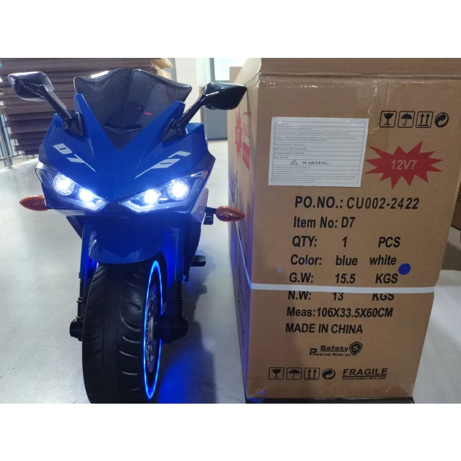 Electric motorcycle 12 V toys motorcycle electric car electric ride on toys for 3 4 5 6 years Boys Girls with Training Wheels m