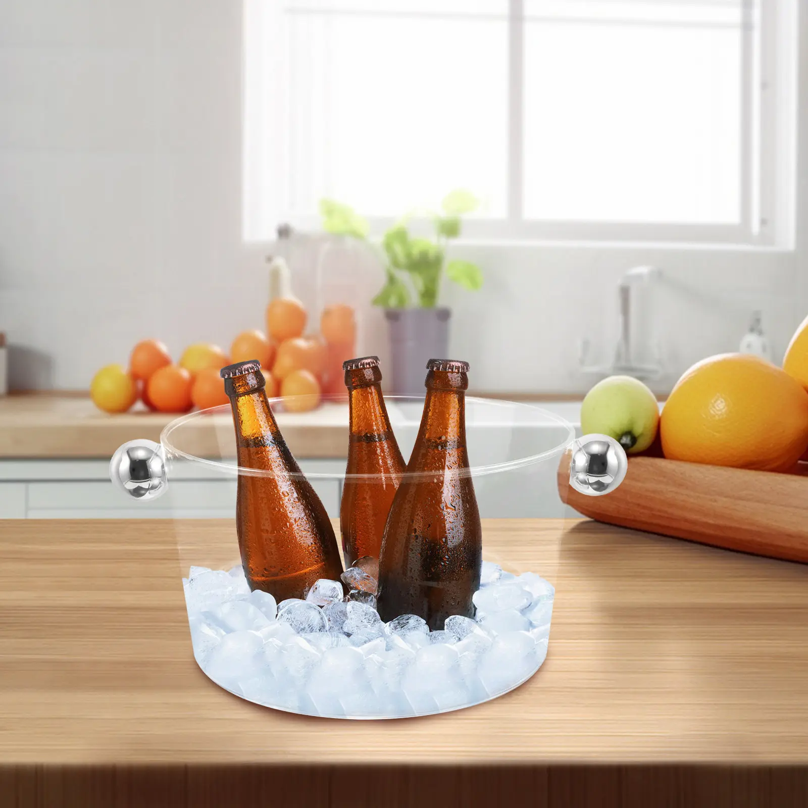 Stainless Steel Ice Bucket Portable Cooler Party Bar Halloween Christmas New Year Bucket Ice Beer Ice Bucket Bucket Ice Cube