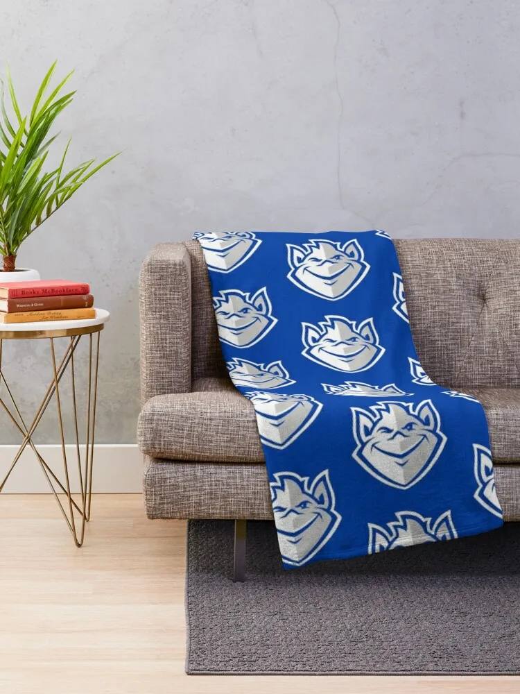 Original Logo Saint Louis Billikens Throw Blanket Luxury St Blanket Decorative Sofa Blankets Summer Blanket