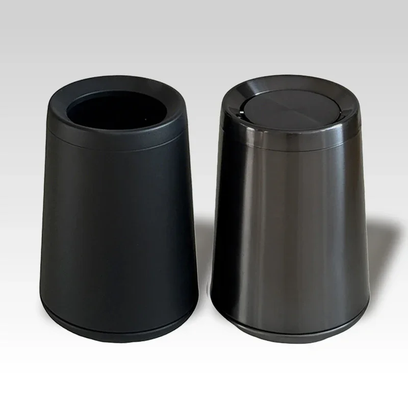 10L/2.6gal High-End Stainless Steel Tapered Trash Can - Stylish Bin for Home Living Room, Hotel Bathroom, Wholesale Available