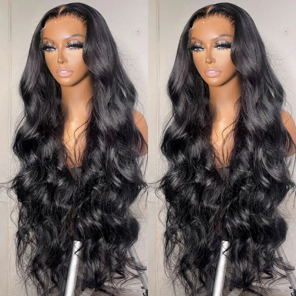 36 38 Inch Body Wave 13x6 Transparent Lace Front Human Hair Wigs Brazilian Remy 13x4 Lace Frontal Wig For Black Women Bling Hair