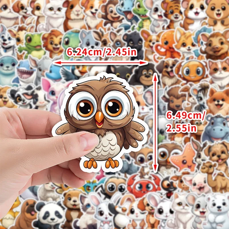 10/30/50pcs Cute Cartoon Mix Animals Graffiti Stickers Waterproof Aesthetic Decals DIY Fridge Notebook Phone Kid Toy Sticker