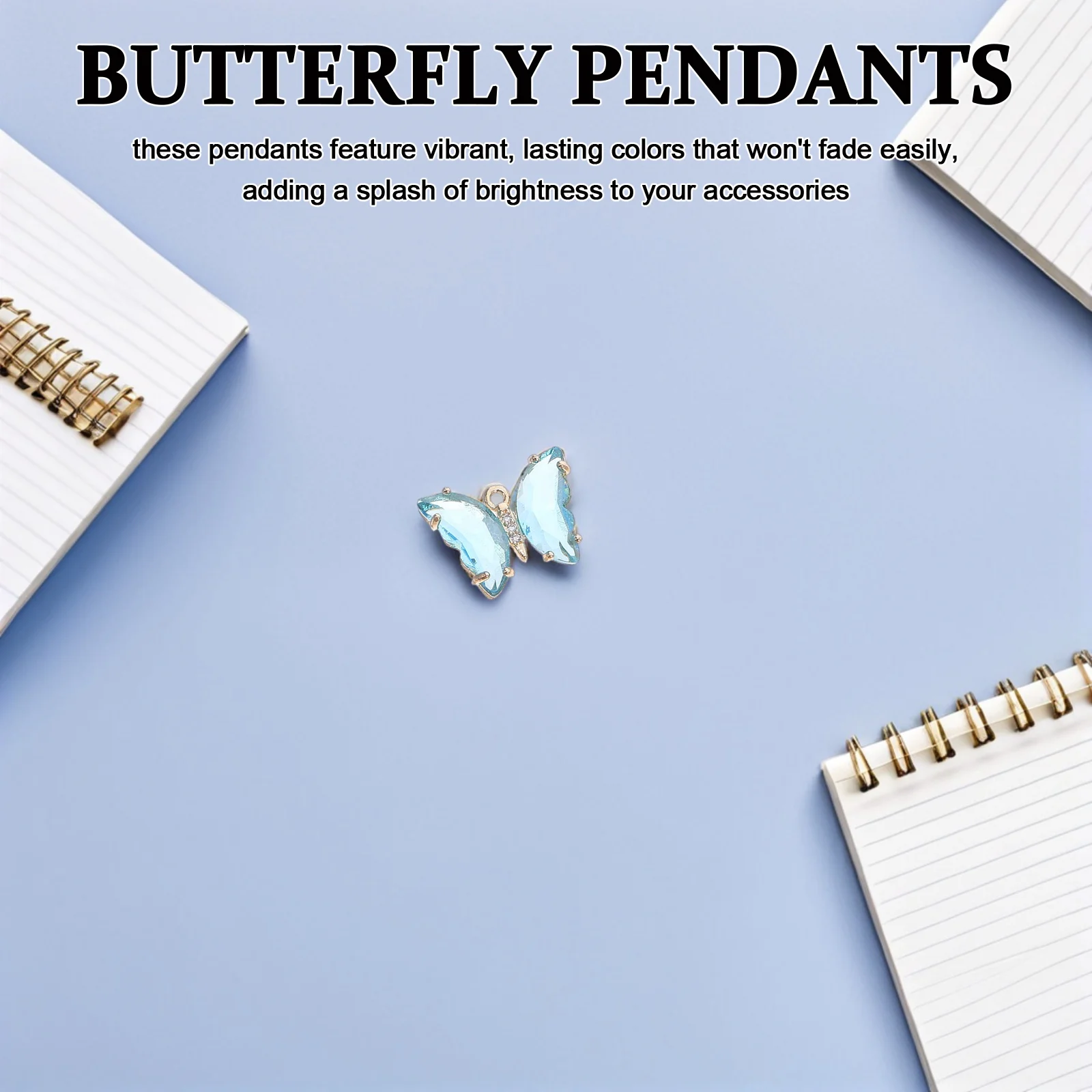 

10 шт. стеклянных бусин-бабочек для украшений, подвески-бабочки для самостоятельного изготовления ожерелий, браслетов, серег, летних поделок, идеи подарков на День матери