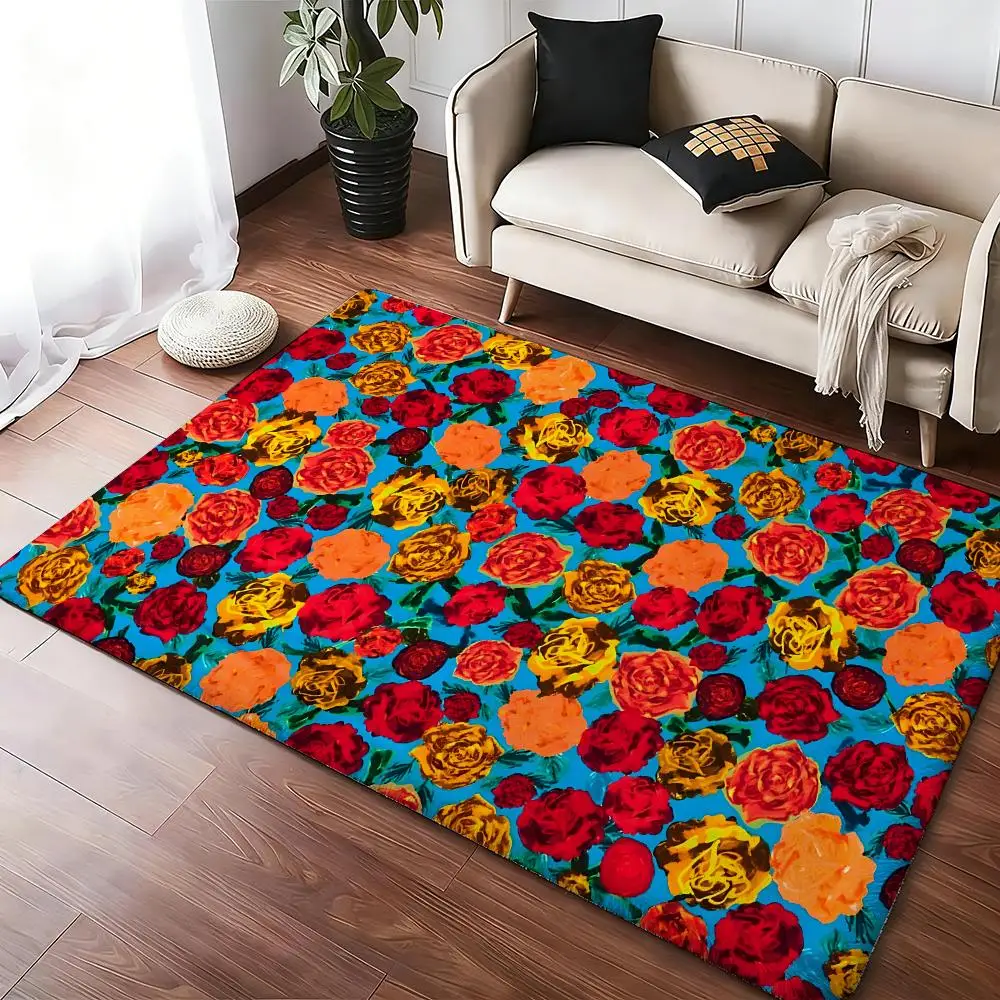Tappetino alla moda A-A-BimbaeS e L-L-LolaeS, tappetino antiscivolo in morbido flanella, spesso e confortevole, per soggiorno, camera da letto, cucina, tappeti decorativi