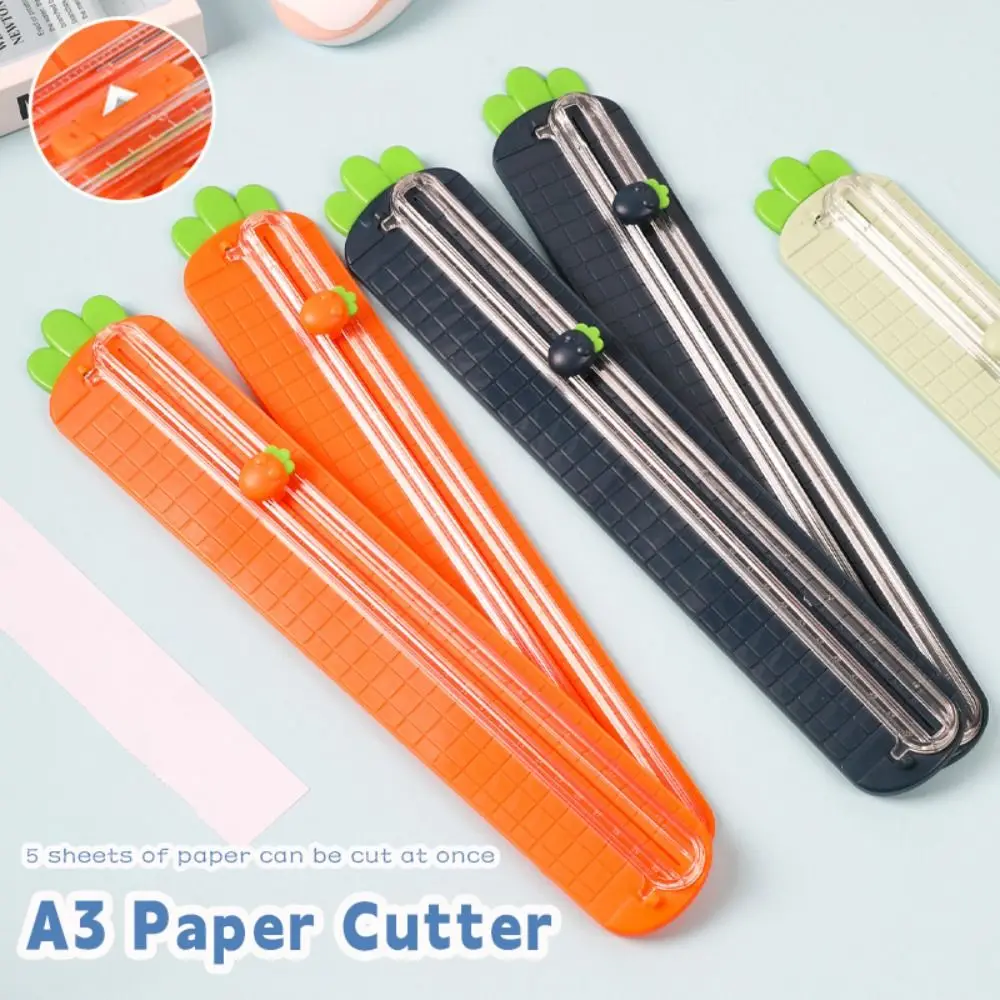

Резак для бумаги A3 A3, двунаправленное сменное лезвие, триммер для бумаги, мини-машина для резки бумаги в форме моркови, школьный офис