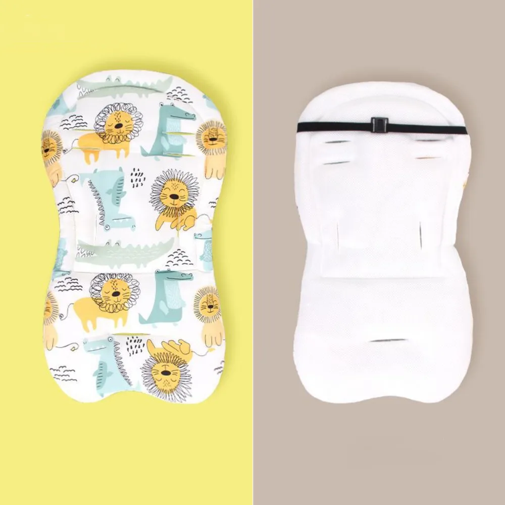 

Мягкая подушка для детской коляски с мультяшным принтом, удобный коврик для детской коляски, автокресло, дышащий обеденный стул, ватный диск для детей