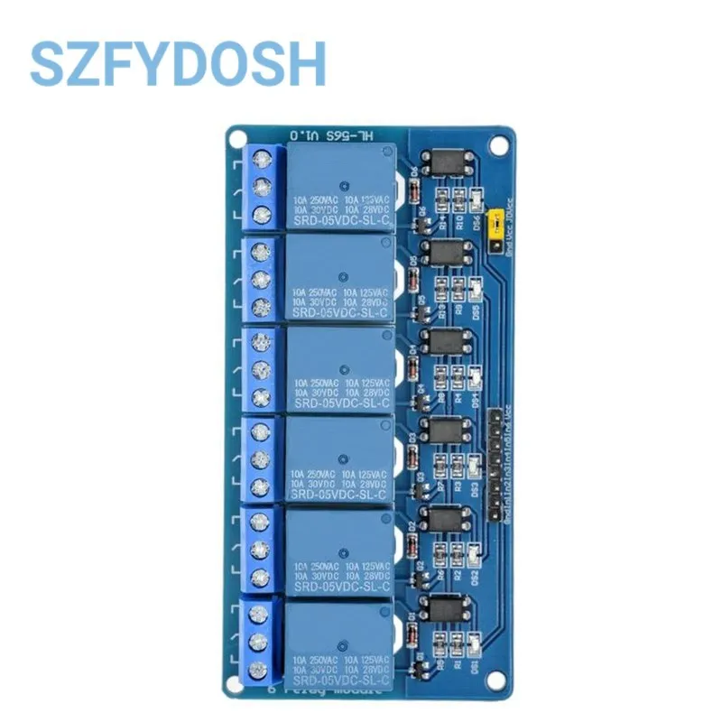 Modulo relè 5V 1 2 4 6 8 canali con optoaccoppiatore KY-019 1/2/4/6/8 vie per Arduino