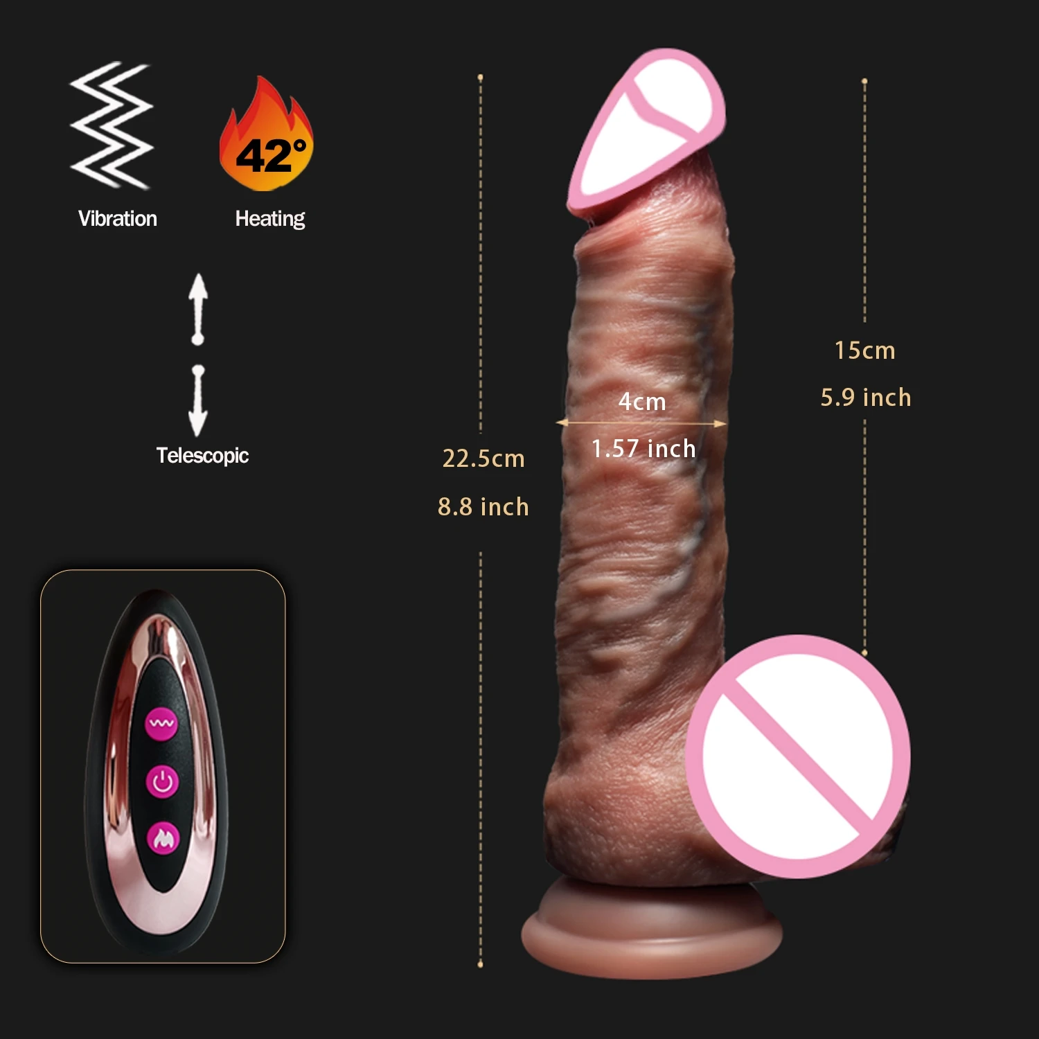 Realistic Dildo With controler Telescopic Vibrator Female Big Penis Massager automatic Masturbator Adult Sex Toys Women