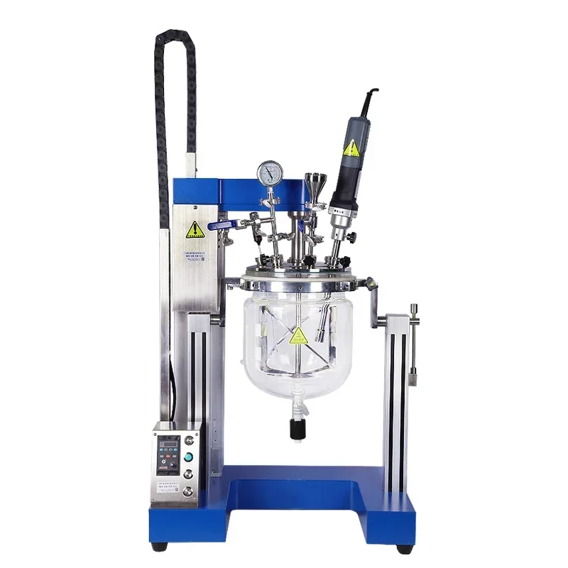 Lab Vacuum Homogenizer Emulsifier Stirred Reactor Agitator 10-3000ml Dispenser for Scientific Research Development