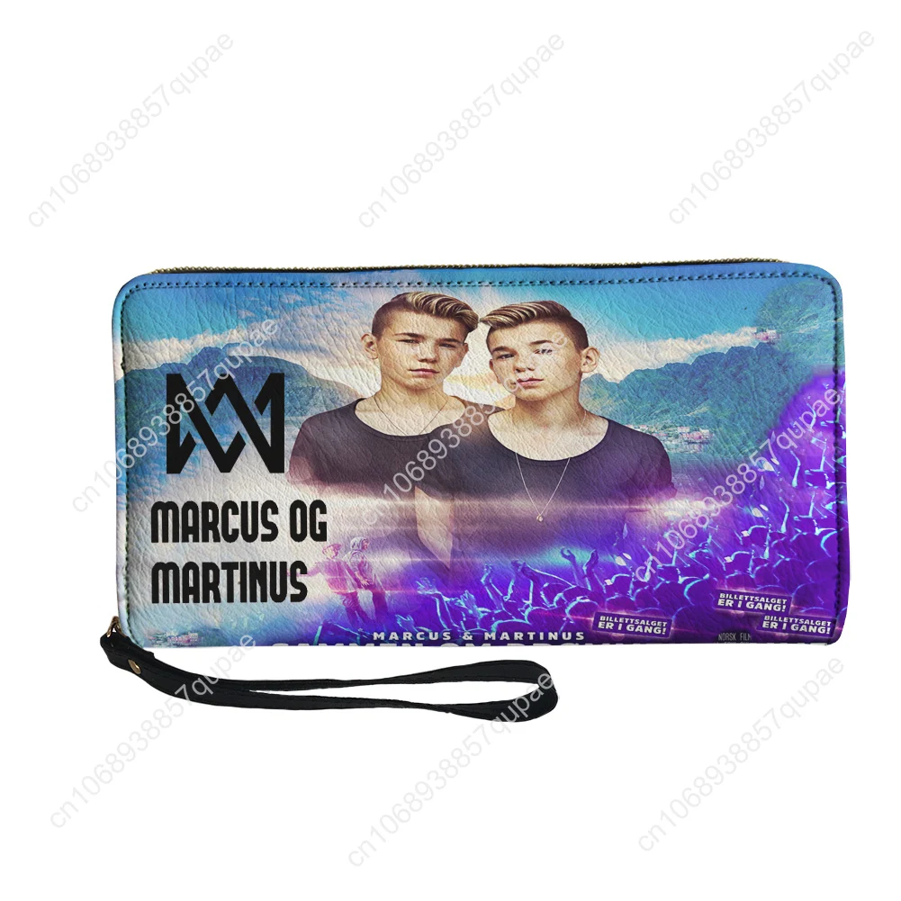 Marcus And Martinus Custom Wallet Purse Mens Womens Teenagers Zipper Long Wallets Double Print  Portable Wallet Gift Bag