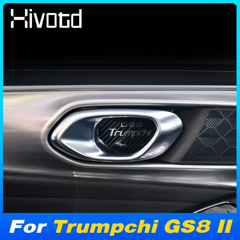 

Stainless Steel Set For GAC Trumpchi GS8 II 2023 Car Inner Door Bowl Handle Cover Decorative Frame Sticker Interior Styling Part