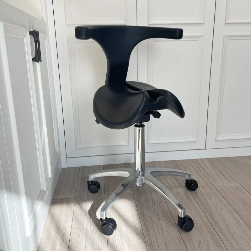 Multi Adjuster Ergonomic Swing Saddle Seat Multi Functional Back Posture Stool with Tilting Seat Saddle Chair For Dental Office