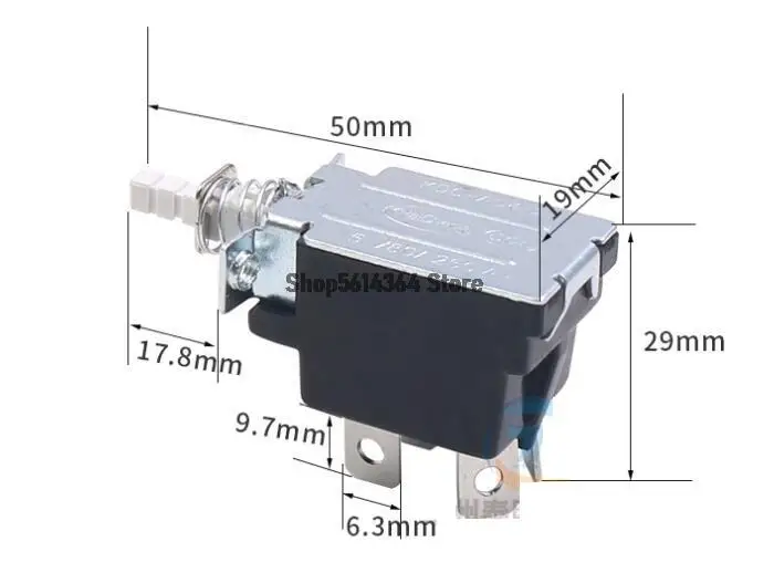 AC 250V 5A 4 Pin Soldering DPST Push Button Power Switch KDC-A04-2 3 Pcs