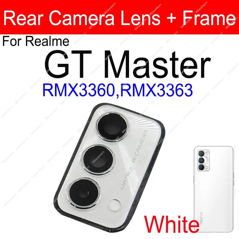 

Стеклянная крышка объектива задней камеры для Realme GT Neo 2 2T GT Master Explorer 5G, объектив задней камеры и держатель рамки, запасные части