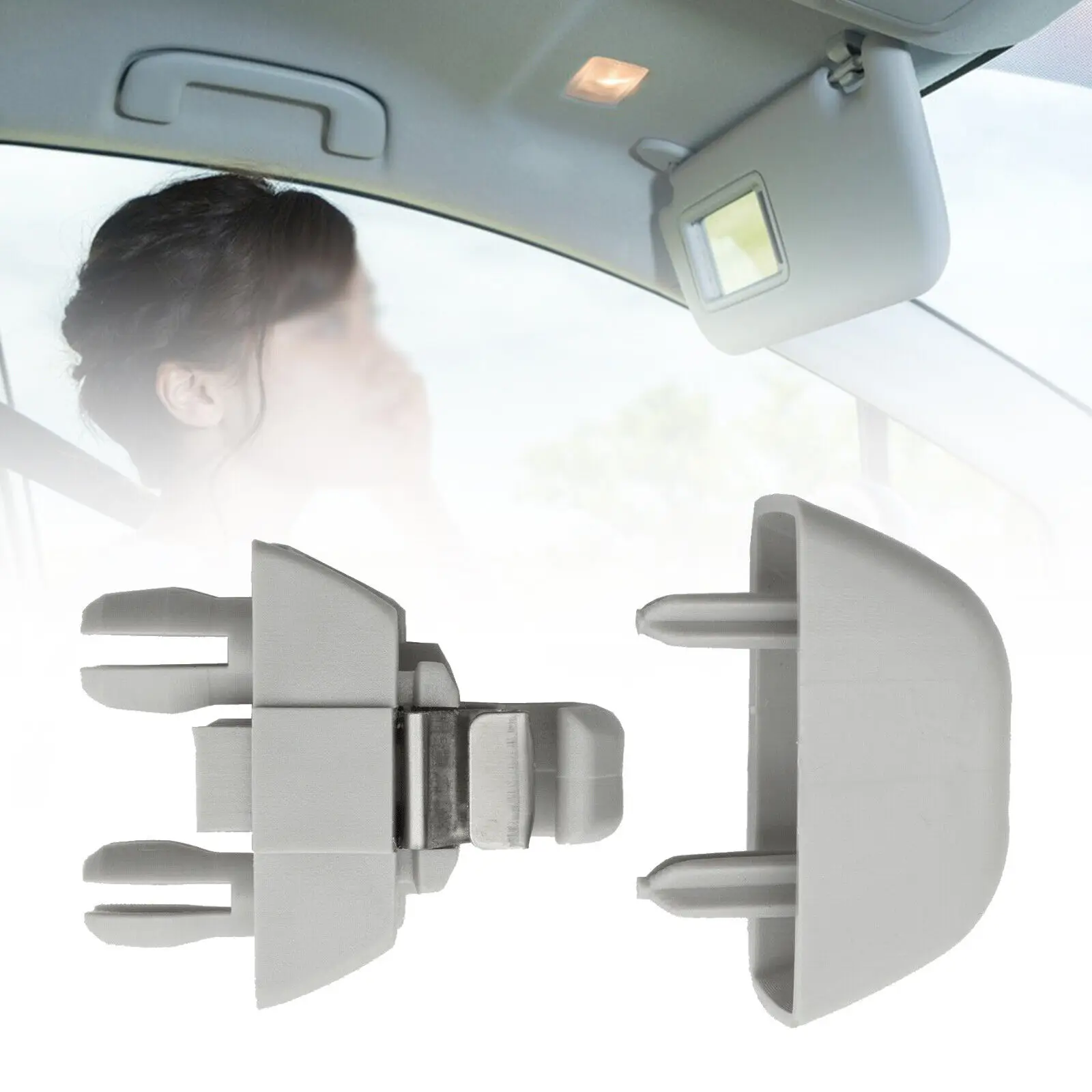 

2pcs Car Sun Visor Clip For VW PASSAT B7 POLO SEAT SKODA CITIGO MII RAPID Audi A3 A4 A6 S4 S6 OEM6R0857561Y20 Car Accessories