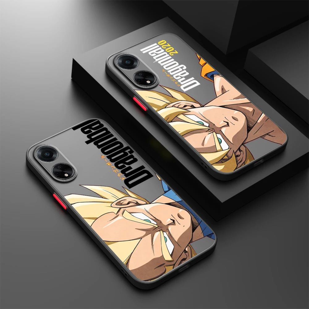 D-Dragon Ball Goku Cool Frosted Translucent For OPPO X5 X3 A54S A5 A94 A16 A53S A57 A74 A72 A96 A98 A78 5G TPU Phone Case