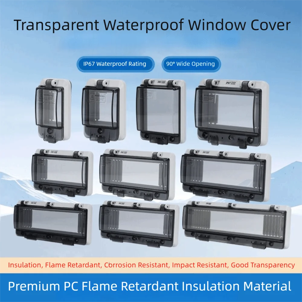Durable Transparent Transparent Protective Cover Waterproof IP67 Rated Distribution Box Window Protective Electric Junction Box