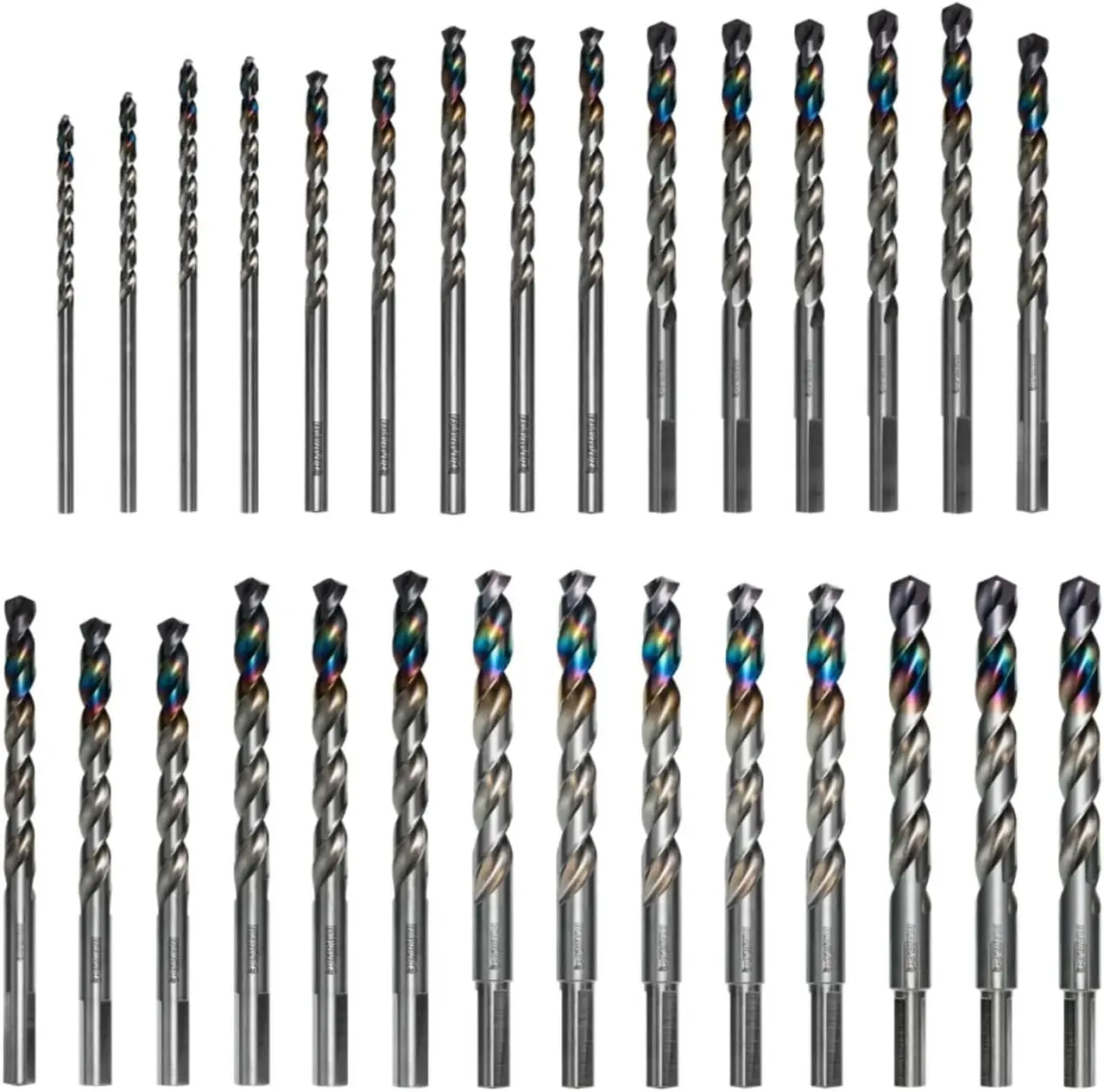 

29-Piece Metal Drill Bit Set with Thermal Shield Coating for Mild, Hardened, Stainless Steel