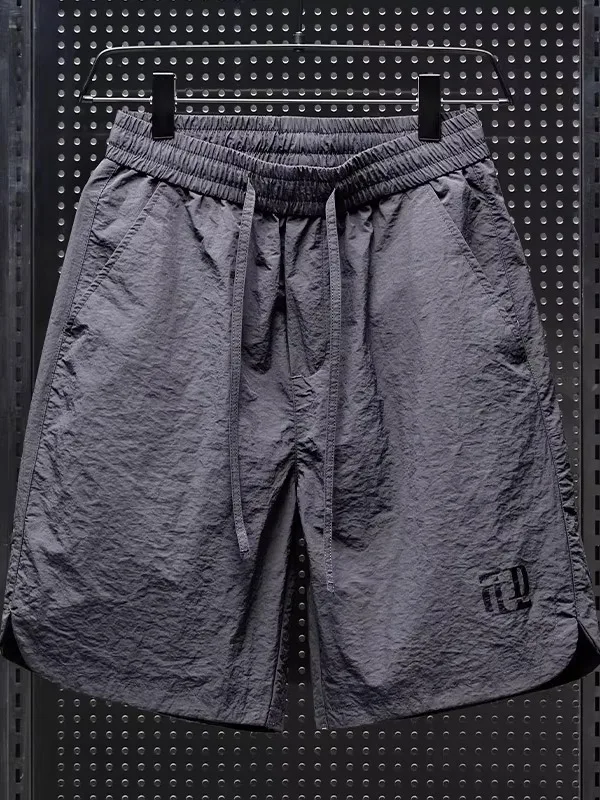 

Qui Dry Спецодежда orts Мужские летние тонкие брюки средней длины пяти четвертей модного дизайна из ледяного шелка Свободные повседневные брюки с эластичной резинкой на талии