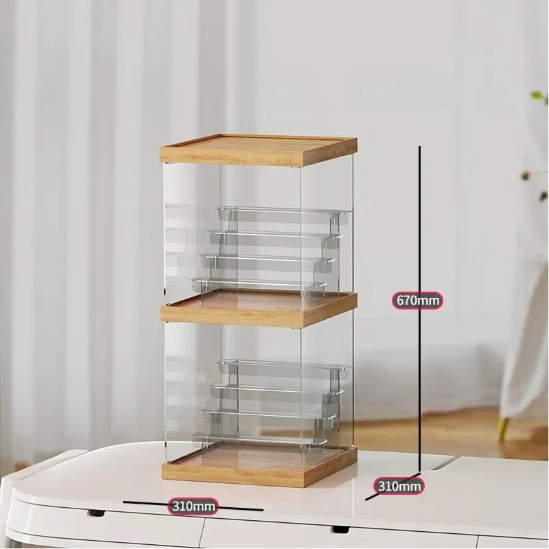 for Figure Display Stand Multi-layer Acrylic Heightening Doll Blind Box Shelf Wooden Storage Rack