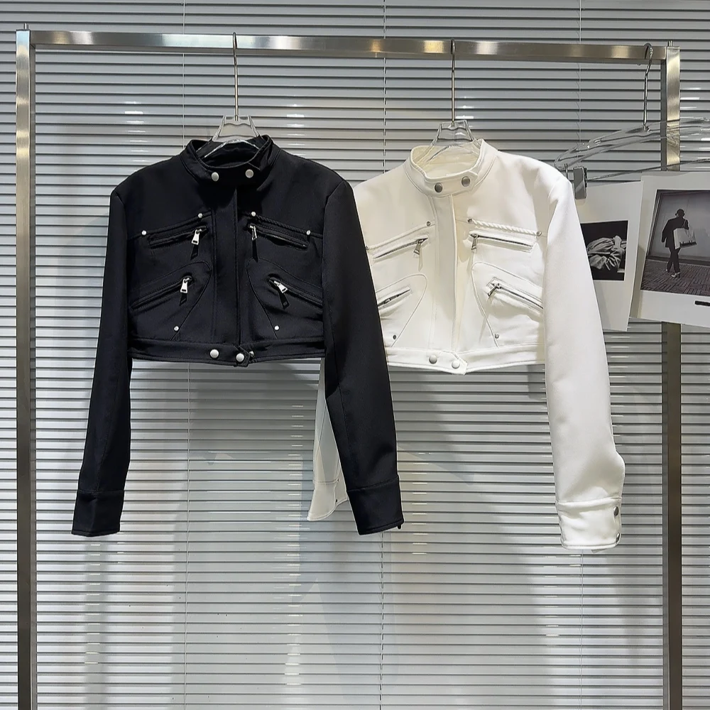 Giacche da motociclista Giacca da donna senza maniche invernale in pelle di pecora foderata in pile peluche accogliente calore di mezza età semplice confortevole