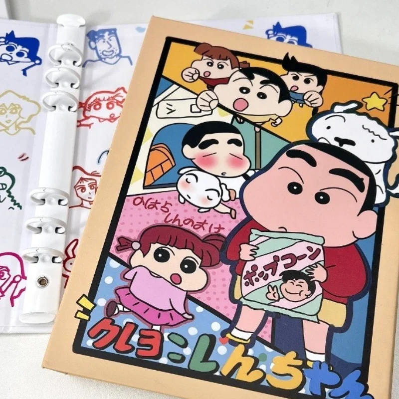 Crayon Boy Shin C-Chan Card Albums Four-square Grid Binder Card Polaroid Photo Storage Cartoon Peripheral Children Holiday Gift