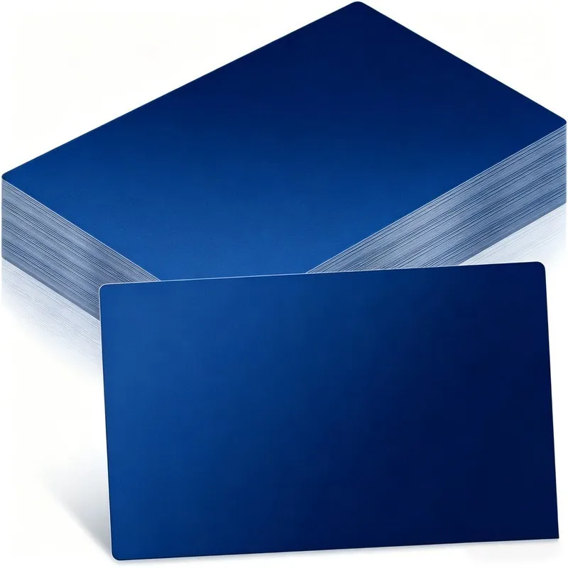

27 PcsHigh QualityBlueMetalAluminum Business Card CarveClearClearNonEasyFade Used forBusinessServiceHandFlow、IdentityIdentifi